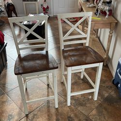 3 Farm Style Barstools 