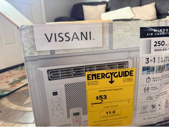 Vissani 6,000 BTU window A/C unit.