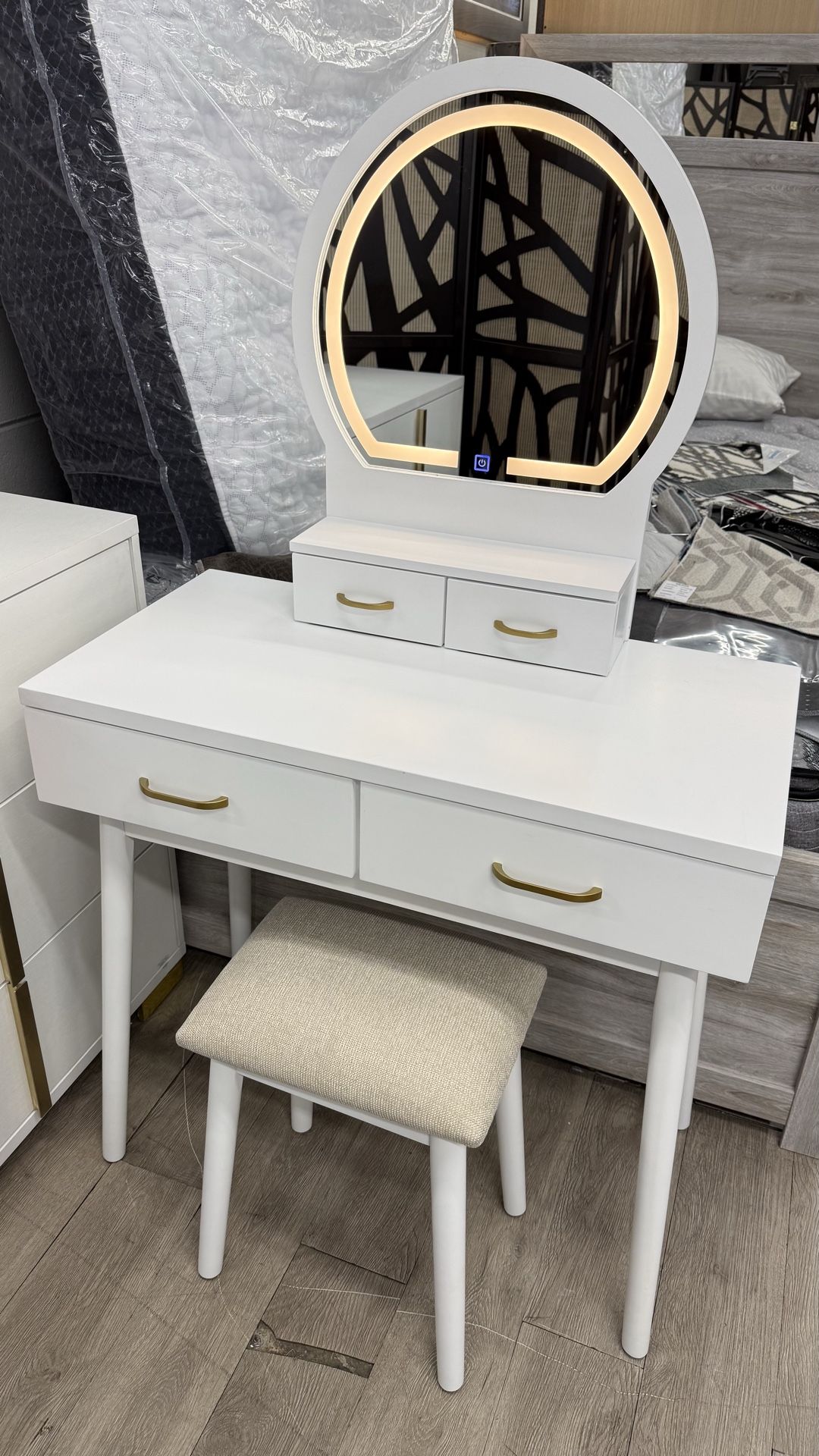 White Vanity Set
