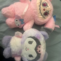 LABUBU MY MELODY  AND KUROMI PLUSHIE 