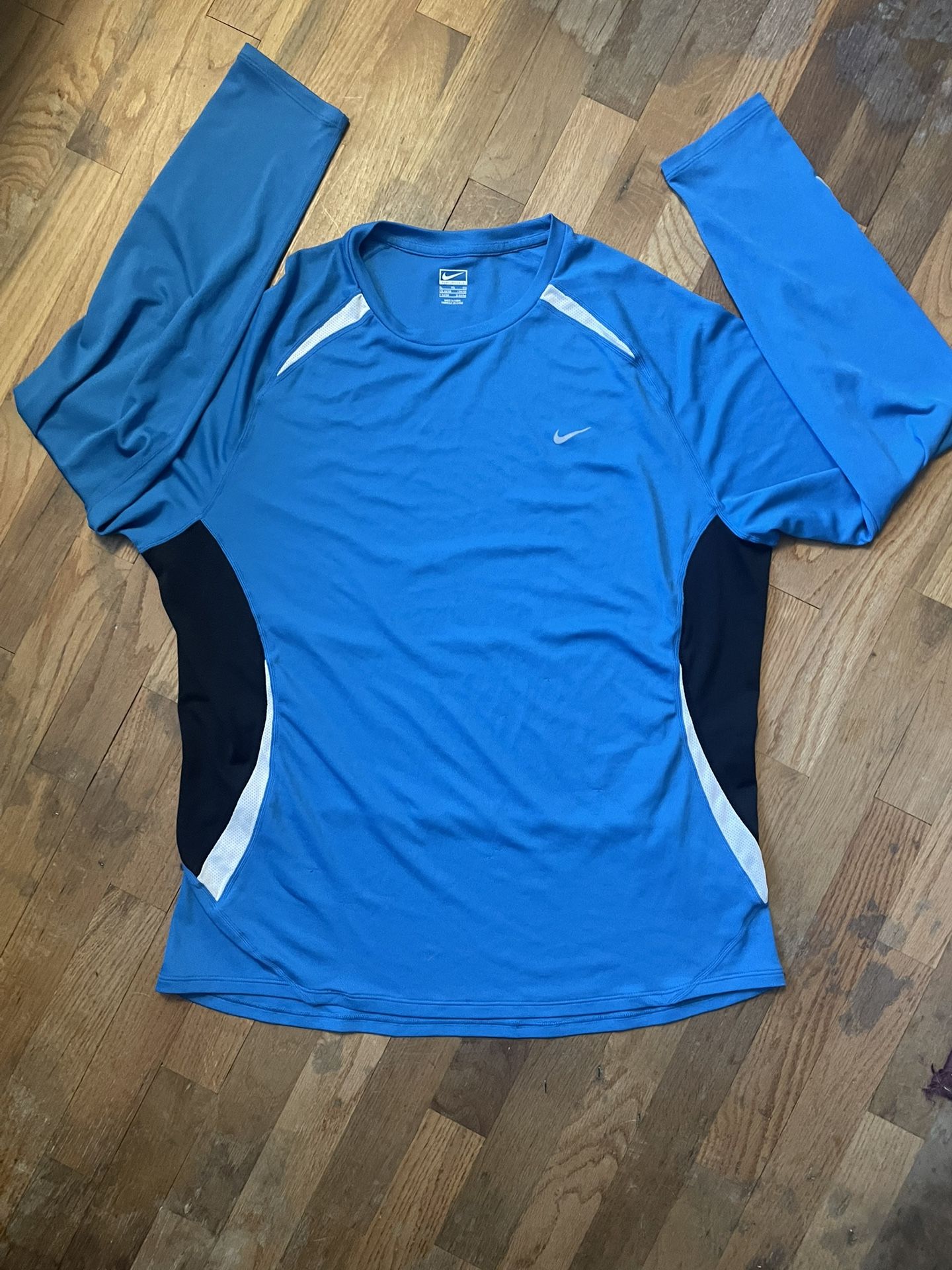 Men’s Nike Dri Fit Long Sleeve Royal Blue XL Shirt Tshirt
