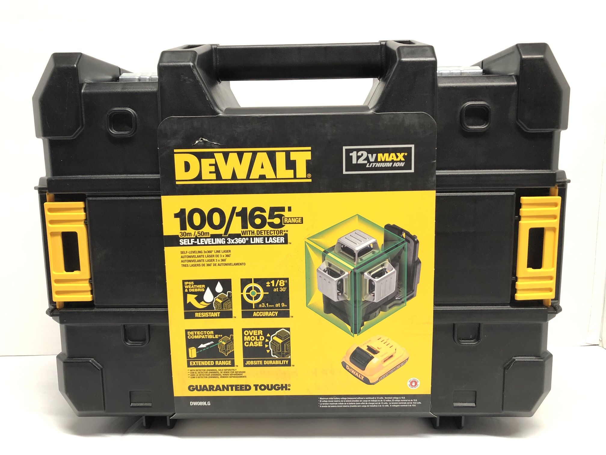 DeWalt 12v Line Laser Kit Set 100/165’ Range