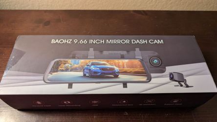Baohz 9.66-inch Mirror Dash Cam