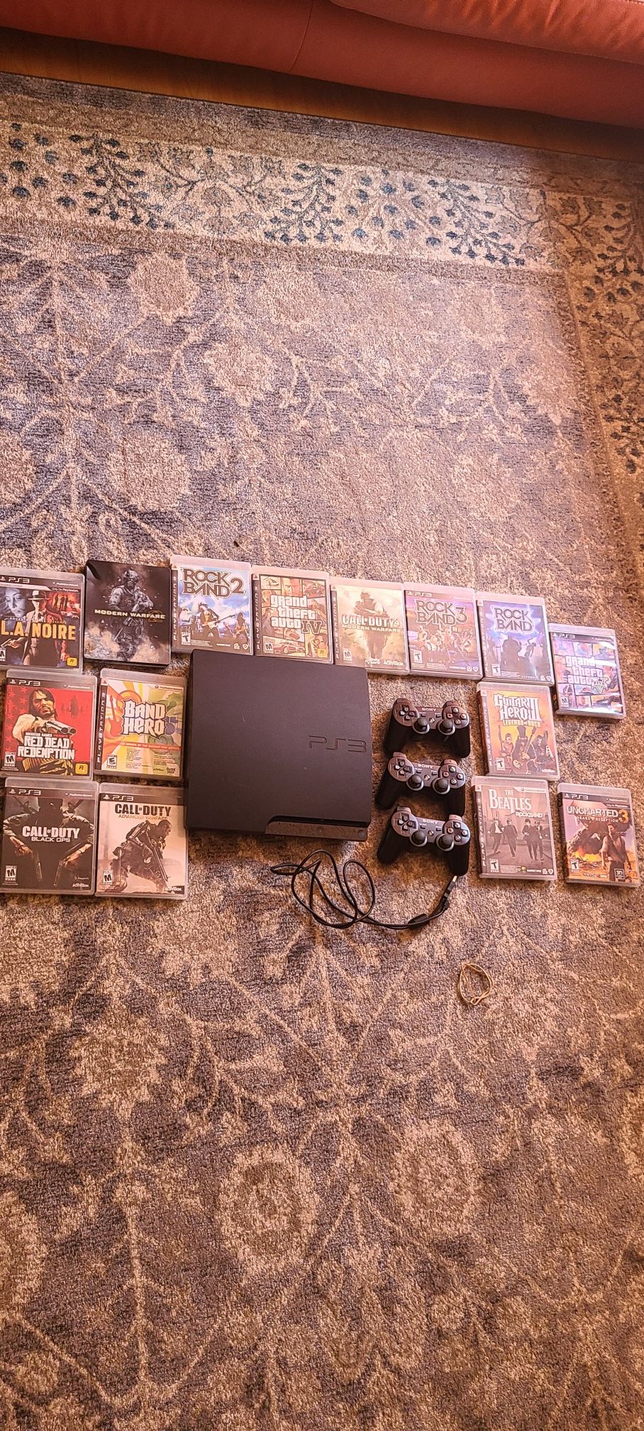 PS3 250Gb with 15 games and 3 controllers!