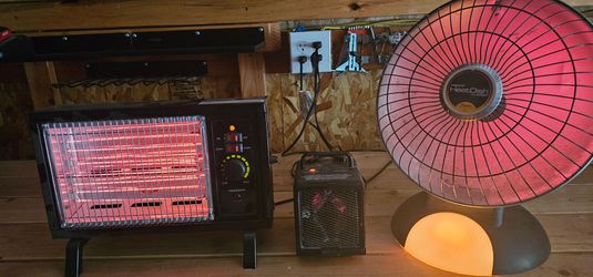 3 electric portable heaters package