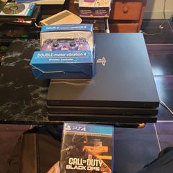 New Version 72 Edition Model PS4 Pro Slim 1TB 2nd Generation 2021 with Call of duty Black ops 6 & 1 Controller. $300 or Cash & Trade