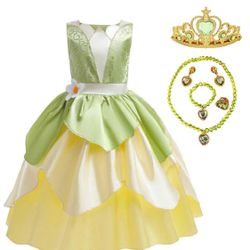 Girls Costume, Princess Tiana, Size 8-9
