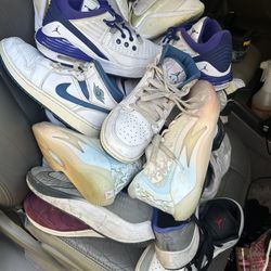 14 pairs of shoes bundle deal different sizes kids to adults sizes $75 for all