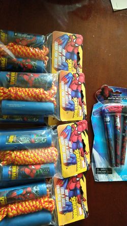 Spider-Man jump ropes and pens