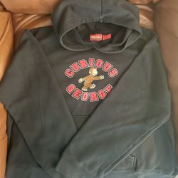 Curious George Black Hoodie Sz Large