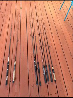 Lot of 9 Fishing Rods