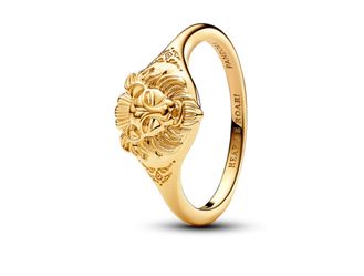 Size 9 Pandora Game of Thrones Lannister Lion Ring 14k gold plated