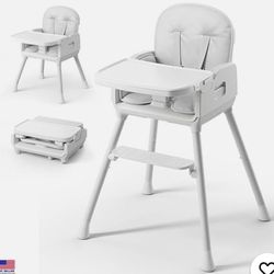 3-in-1 Portable Baby High Chair color blue navy for Babies and Toddlers, Convertible Easy Clean