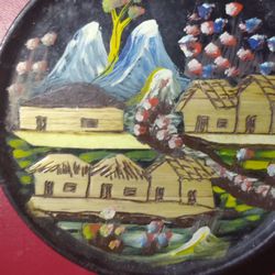 Wood Art "Columbia"  Mounts On Wall.