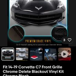 Corvette C7 Front Grille Blackout 