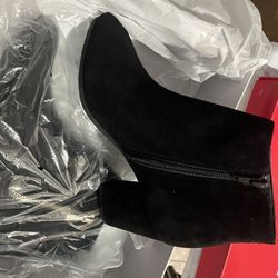 Black Suede Booties 