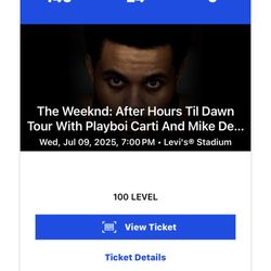1-ticket To See The Weekend This July