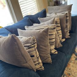 9 Grey, Black & White Throw Pillows Set