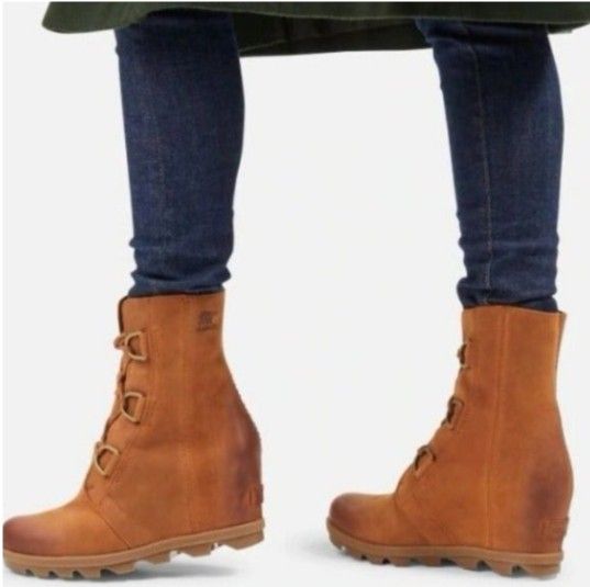 Sorel Joan Of Artic Wedge Leather Boots