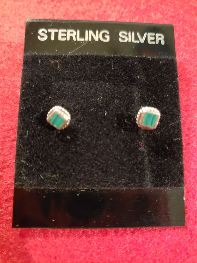 New Sterling silver turquoise earrings