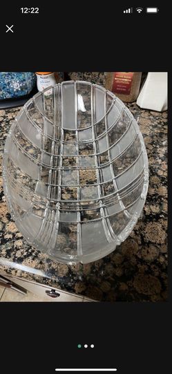 Very Big Designer Glass Oval Bowl 