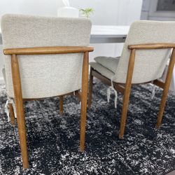 West Elm Framework Upholstered Dining Chairs 4x for Sale in West
