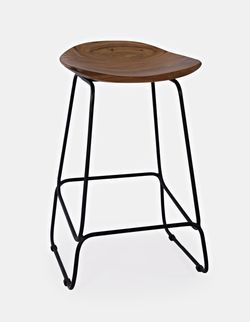 Nature's Edge Light Chestnut Backless Stool (Set of 2)