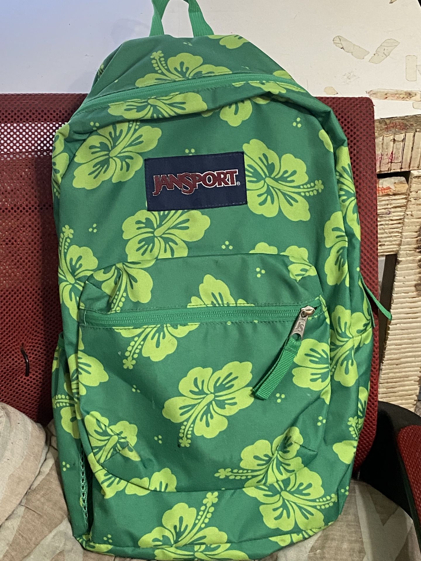 Green Jansport Backpack