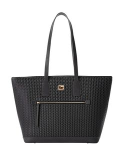 Brand new black woven dooney and bourke tote