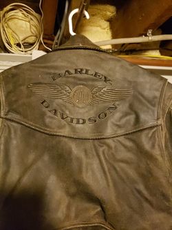 Harley Davidson Brown Leather Jacket OE