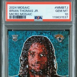 Brian Thomas Jr (Jacksonville Jaguars) Micro Mosaic PSA 10 2024 CASE HIT