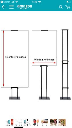Poster stand with non-slip mat Adjustable base foam board display