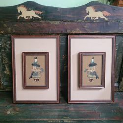 13x9 Native American Navajo Sand Paintings Set