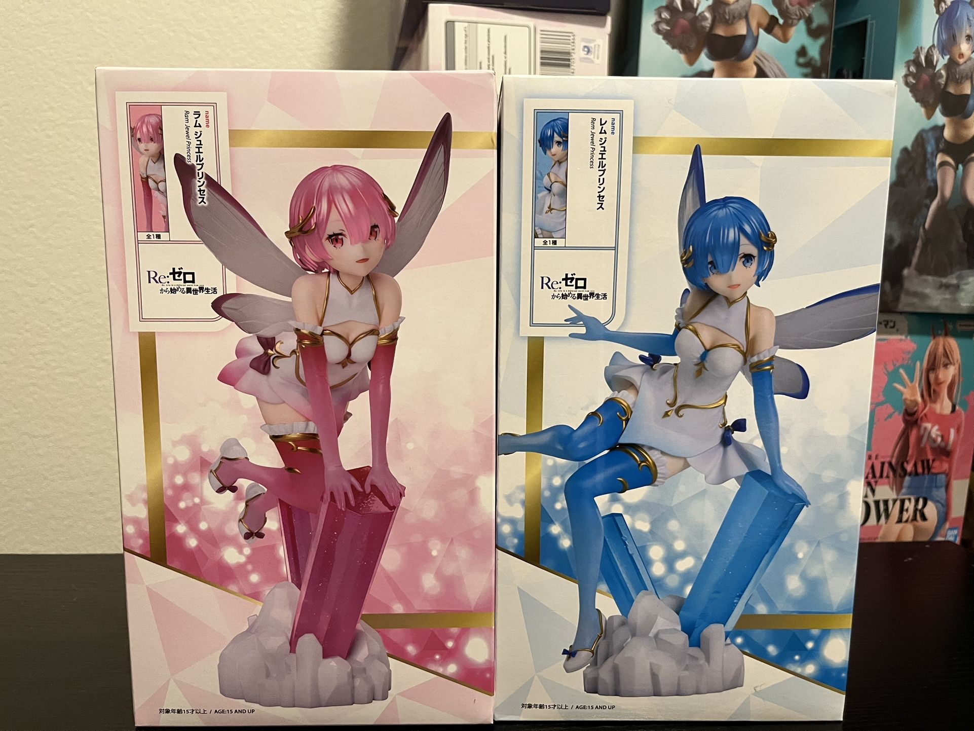 Re;Zero 1/7 Rem & Ram Jewel Princess Figure Set *NEW UNOPENED*