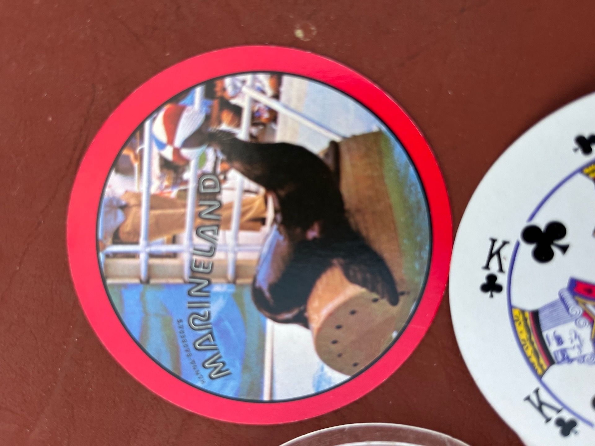 Vintage Marineland cards, trivial pursuit cards and boomerang from Australia