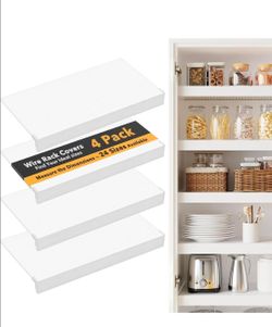 SpaceAid White Wire Shelf Covers – 4-Pack, 24” x 12” – $35