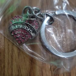 Nurse Charm Keychain RN NEW