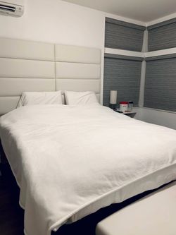 Vant Upholstered Wall Mounted Headboard white
