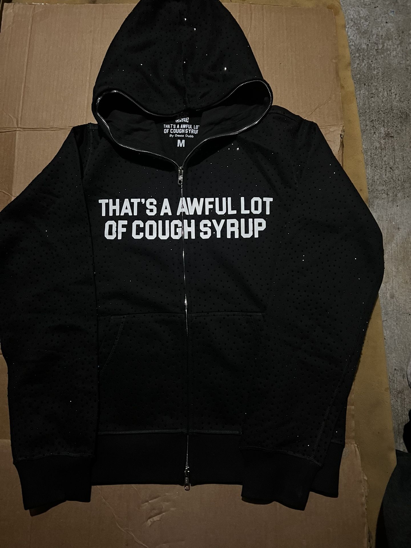 ALOCS Rhinestone Zip up