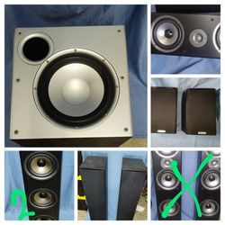 Yamaha Wifi Theater System Polk Audio Speakers And Sub Woofer 