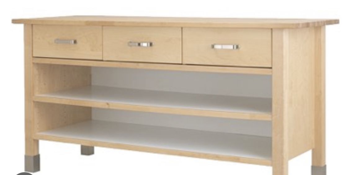 Ikea Varde Butcher Block Kitchen Island w/ Drawers