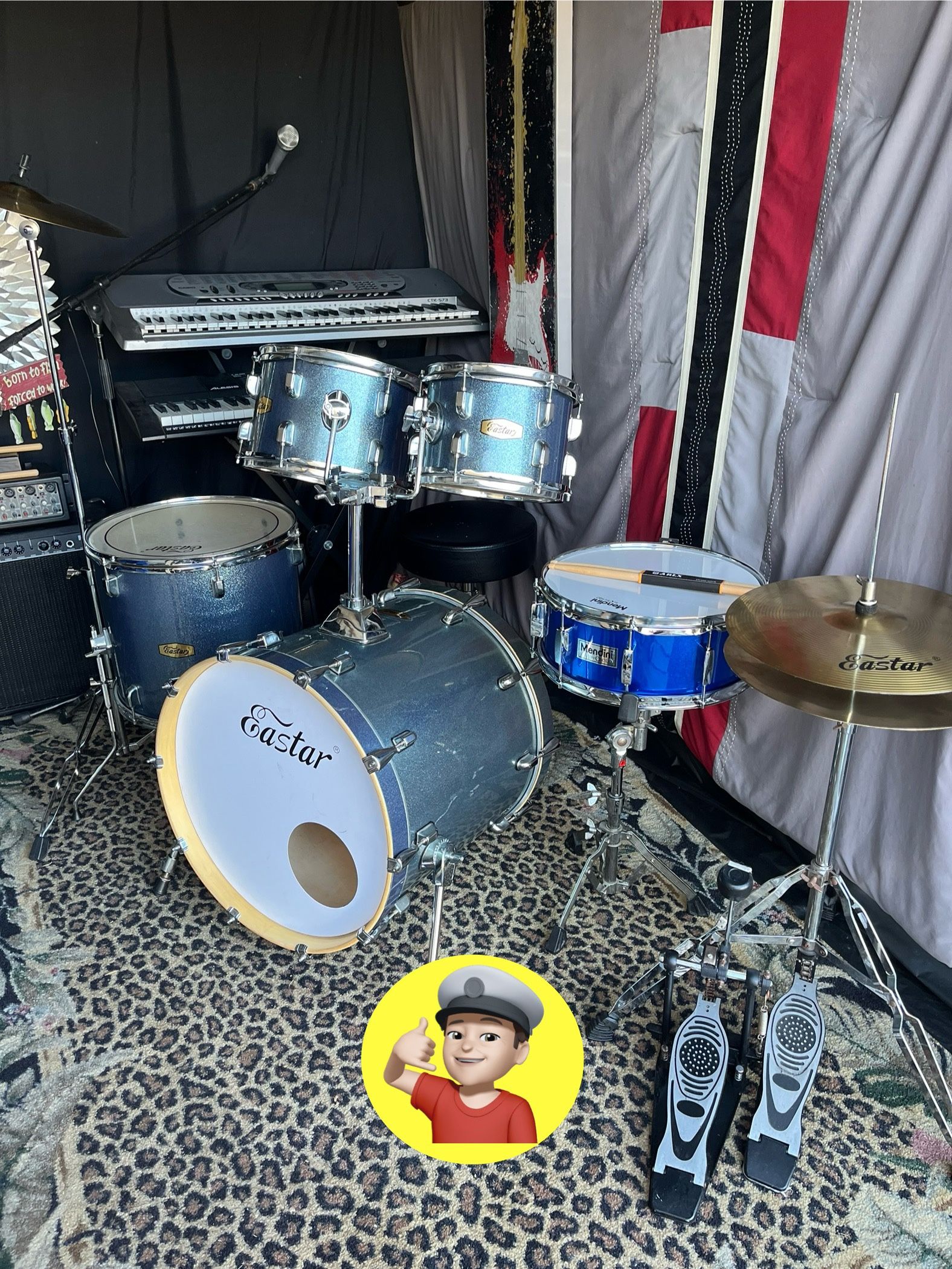 π₯ Blue Sparkle Pro Drum Set Complete
