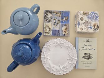 Ocean-themed tea service
