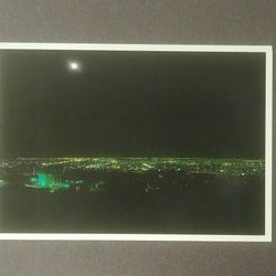 Moon Glow Scenic Rim Road El Paso Texas Unposted Vintage Collectible Postcard Post Card RPPC PC
