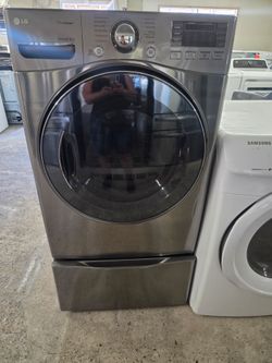 Lg gas dryer with steam and rack for shoes snd hats single warranty Financing With Snap If You Qualify Reconditioned