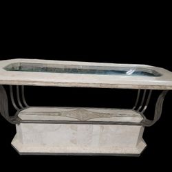 Large stone glass table sofa table