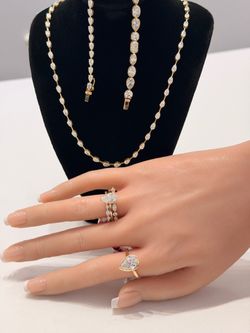 14KT VS1/F Fancy Cut Lab Diamond Necklace/Bracelet /Rings