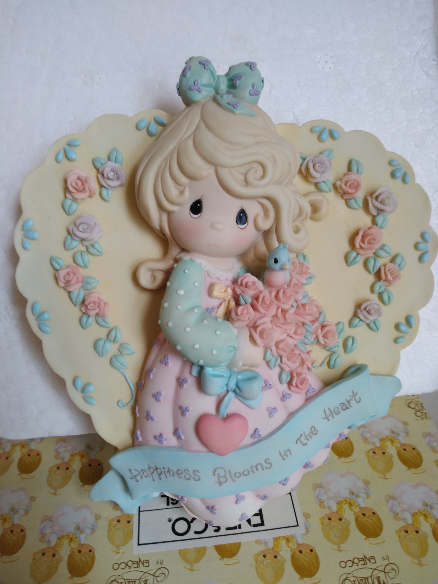 Precious Moments 3 D Plaque Happiness Blooms In The Heart 1f