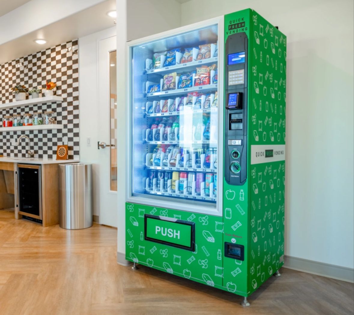 Drinks & Snacks Combo Machine With Credit Card Reader 