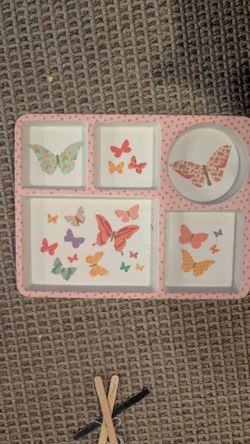 Kids Butterfly Divided Meal Tray